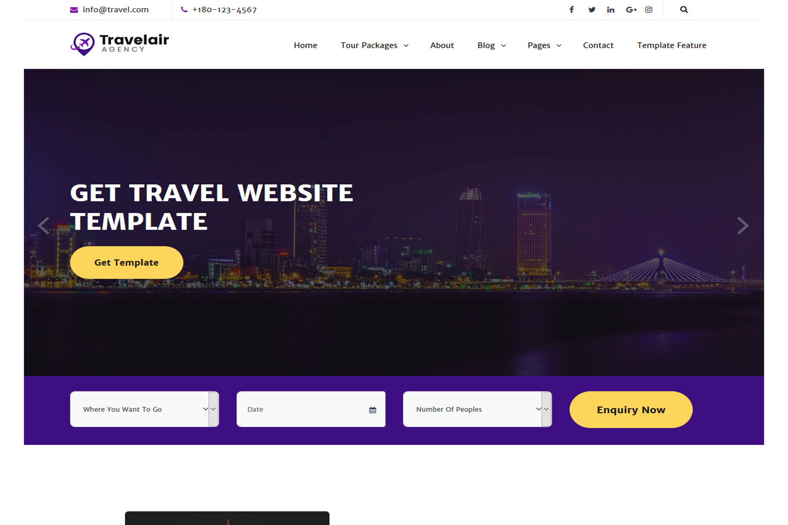 Travel & Tourism HTML Website Template Free Download